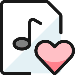 Audio File Heart Icon from Ultimate Colors Set