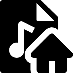 Audio File Home Icon from Nova Solid Set