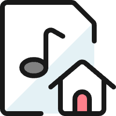 Audio File Home Icon from Ultimate Colors Set