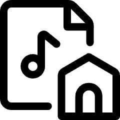Audio File Home Icon from Ultimate Regular Set
