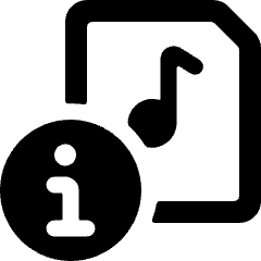 Audio File Information Icon from Ultimate Bold Set