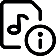 Audio File Information Icon from Ultimate Regular Set