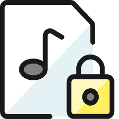 Audio File Lock Icon from Ultimate Colors Set