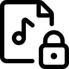 Audio File Lock Icon from Ultimate Regular Set