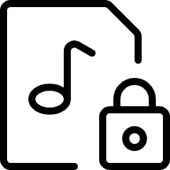 Audio File Lock Icon from Ultimate Light Set