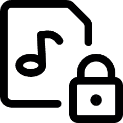 Audio File Lock Icon from Ultimate Regular Set