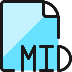 Audio File Mid 1 Icon from Ultimate Colors Set
