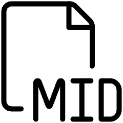Audio File Mid Icon from Ultimate Light Set