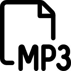 Audio File Mp 3 Icon from Ultimate Regular Set