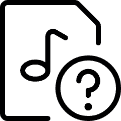 Audio File Question Icon from Ultimate Light Set