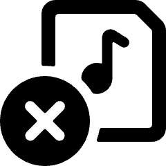 Audio File Remove Icon from Ultimate Bold Set