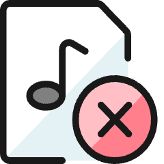 Audio File Remove Icon from Ultimate Colors Set