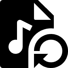 Audio File Return Icon from Nova Solid Set