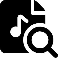 Audio File Search Icon from Ultimate Bold Set