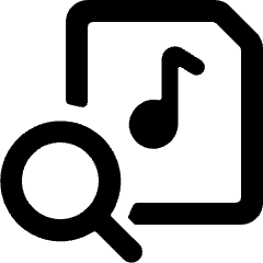 Audio File Search Icon from Ultimate Bold Set