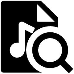 Audio File Search Icon from Nova Solid Set