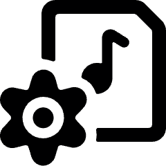 Audio File Settings Icon from Ultimate Bold Set