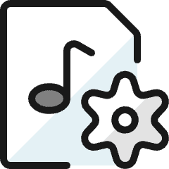 Audio File Settings Icon from Ultimate Colors Set