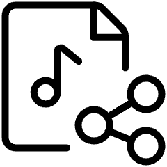 Audio File Share Icon from Ultimate Light Set