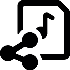 Audio File Share Icon from Ultimate Bold Set