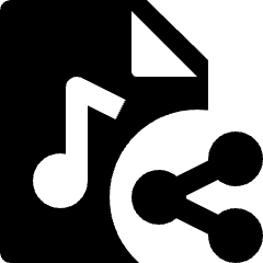 Audio File Share Icon from Nova Solid Set