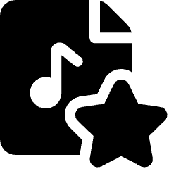Audio File Star Icon from Ultimate Bold Set
