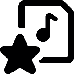 Audio File Star Icon from Ultimate Bold Set