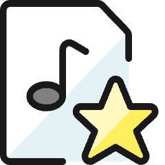 Audio File Star Icon from Ultimate Colors Set