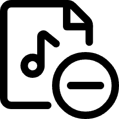 Audio File Subtract Icon from Ultimate Regular Set