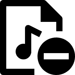 Audio File Subtract Remove Icon from Nova Line Set