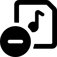 Audio File Subtract Icon from Ultimate Bold Set