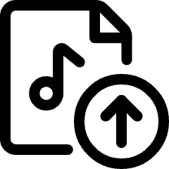 Audio File Upload Icon from Ultimate Regular Set