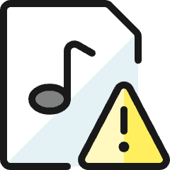 Audio File Warning Icon from Ultimate Colors Set