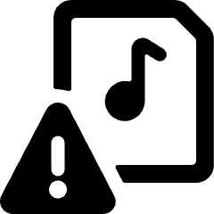 Audio File Warning Icon from Ultimate Bold Set