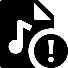 Audio File Warning Icon from Nova Solid Set