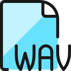 Audio File Wav 1 Icon from Ultimate Colors Set