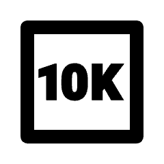 10k Icon from Outlined Line - Streamline Material Set
