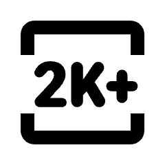 2k Plus Icon from Rounded Line - Streamline Material Set