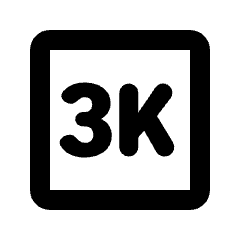 3k Icon from Rounded Line - Streamline Material Set