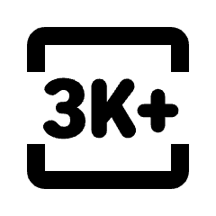 3k Plus Icon from Rounded Line - Streamline Material Set