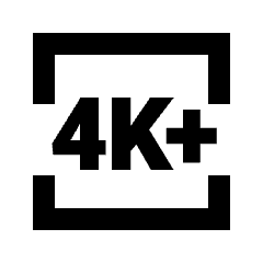 4k Plus Icon from Sharp Line - Streamline Material Set