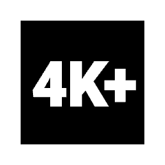 4k Plus Fill Icon from Sharp Fill - Streamline Material Set