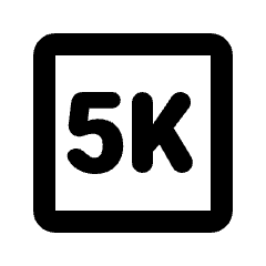 5k Icon from Rounded Line - Streamline Material Set