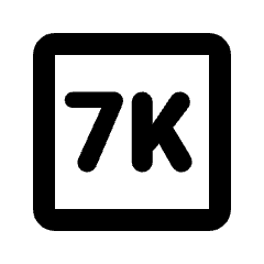 7k Icon from Rounded Line - Streamline Material Set