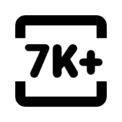 7k Plus Icon from Rounded Line - Streamline Material Set