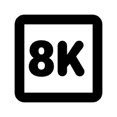 8k Icon from Rounded Line - Streamline Material Set