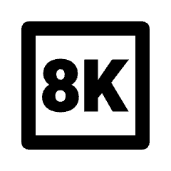 8k Icon from Outlined Line - Streamline Material Set