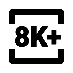 8k Plus Icon from Outlined Line - Streamline Material Set