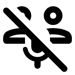 Adaptive Audio Mic Off Icon from Rounded Line - Streamline Material Set