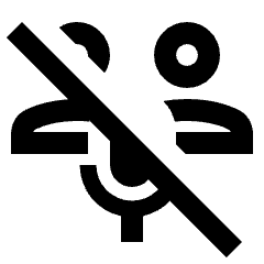 Adaptive Audio Mic Off Icon from Outlined Line - Streamline Material Set